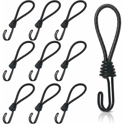 10 pieces rubber tensioners with spiral hooks, short bungee rope hooks, tarpaulin tensioners with double hooks YMYNY 10 pieces rubber tensioners with spiral hooks, short bungee rope hooks, tarpaulin tensioners with double hooks YMYNY