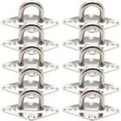 TORMATOR 10 Pieces Tie-Down Ring Fixing, Stainless Steel Eye Plates, Trailer Tie-Down Hook, 304 Stainless Steel Eye Plate for Securing Trailers, Trucks, TORMATOR 10 Pieces Tie-Down Ring Fixing, Stainless Steel Eye Plates, Trailer Tie-Down Hook, 304 Stainless Steel Eye Plate for Securing Trailers, Trucks,