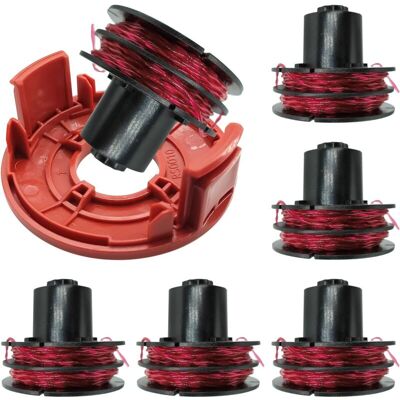 COOCHEER 112966 Replacement spool for AL-KO GTE 350/450/550, replacement spool for brushcutters with cover RS0010 (6 spools + 1 cover) COOCHEER 112966 Replacement spool for AL-KO GTE 350/450/550, replacement spool for brushcutters with cover RS0010 (6 spools + 1 cover)