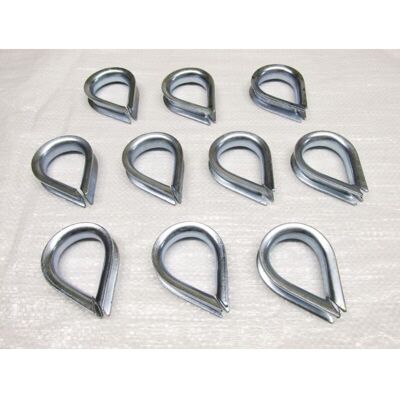 Securefix Direct - 16MM Wire Rope Thimbles x10 - Galvanised Steel Commercial Loop Securefix Direct - 16MM Wire Rope Thimbles x10 - Galvanised Steel Commercial Loop