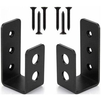 2-pack heavy-duty steel door brackets for 2x4 doors, U-shaped safety bar Ymyny wall shelf 2-pack heavy-duty steel door brackets for 2x4 doors, U-shaped safety bar Ymyny wall shelf
