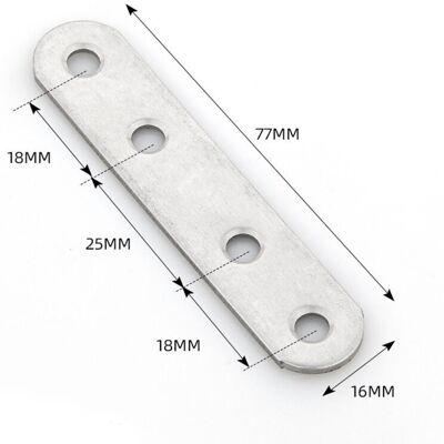 TORMATOR 20 PCS Flat Perforated Assembly Plates (77 x 16 x 1.8mm) Connecting Plates, Straight Flat Metal Mounting Brackets, Galvanized Steel TORMATOR 20 PCS Flat Perforated Assembly Plates (77 x 16 x 1.8mm) Connecting Plates, Straight Flat Metal Mounting Brackets, Galvanized Steel