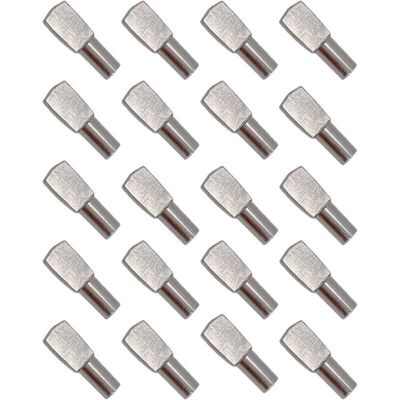 TEHTUY 20 Pcs Shelf Pegs, Shelf Supports, Shelf Pins, Shelf Pegs, Nickel-Plated Metal Plate Brackets for Cabinets and Offices - 5mm-19mm TEHTUY 20 Pcs Shelf Pegs, Shelf Supports, Shelf Pins, Shelf Pegs, Nickel-Plated Metal Plate Brackets for Cabinets and Offices - 5mm-19mm