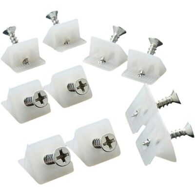 Memkey - 200pcs Drawer Reinforcement Bracket White Screw Repair Fixing Drawer Base Cabinet Shelf Sagging Repair Rear Connecting Stabilizers for Memkey - 200pcs Drawer Reinforcement Bracket White Screw Repair Fixing Drawer Base Cabinet Shelf Sagging Repair Rear Connecting Stabilizers for