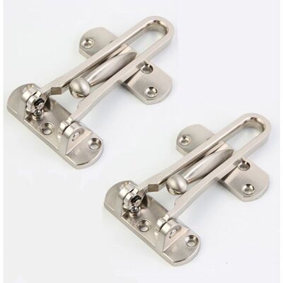 CYSLMUK 2Pack Security Door Restrictor Steel Window Guard Lock Entry Door Without Chain Locking Latch for Window Door, Prevents Break-in CYSLMUK 2Pack Security Door Restrictor Steel Window Guard Lock Entry Door Without Chain Locking Latch for Window Door, Prevents Break-in