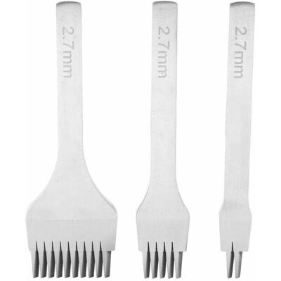 HOOPZI 3PCS diy Leather Tool Kit Punch Leather Craft Claw Punch Prong Tool White Steel 2/5/10 Craft Lacing Sewing Scissor Set Prong 2.7mm 3.0mm 3.38mm HOOPZI 3PCS diy Leather Tool Kit Punch Leather Craft Claw Punch Prong Tool White Steel 2/5/10 Craft Lacing Sewing Scissor Set Prong 2.7mm 3.0mm 3.38mm