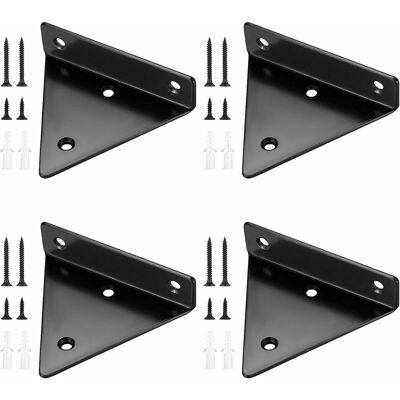 TINOR 4 Pieces Floating Shelf Brackets, Invisible Triangle Wall Shelf Brackets, Metal Wall Shelf Bracket for Shelf TINOR 4 Pieces Floating Shelf Brackets, Invisible Triangle Wall Shelf Brackets, Metal Wall Shelf Bracket for Shelf