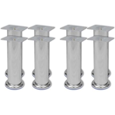 vidaXL Sofa Legs 8 pcs Round Chrome 180 mm - Sofa Legs vidaXL Sofa Legs 8 pcs Round Chrome 180 mm - Sofa Legs
