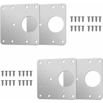 Mumu - 4pcs Cabinet Hinge Repair Brackets Hinge Repair Plate with 24 Screws Furniture Hinges Repair Kit Mumu - 4pcs Cabinet Hinge Repair Brackets Hinge Repair Plate with 24 Screws Furniture Hinges Repair Kit