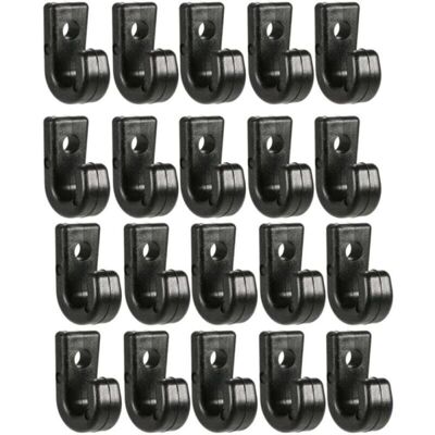 CYSLMUK 50 Pcs Black Nylon Kayak Hooks Marine Accessories CYSLMUK 50 Pcs Black Nylon Kayak Hooks Marine Accessories