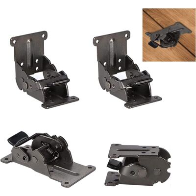 MEMKEY 0-90-180 Degree Self-Locking Folding Hinge, Folding Table Extension Board, Foldable Bracket Fittings for Iron Folding Workbench with Dark Bronze, 4pcs MEMKEY 0-90-180 Degree Self-Locking Folding Hinge, Folding Table Extension Board, Foldable Bracket Fittings for Iron Folding Workbench with Dark Bronze, 4pcs