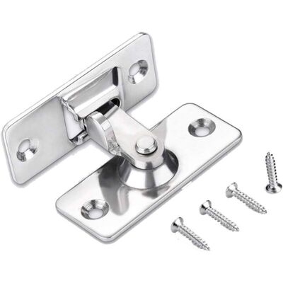 TEHTUY 90-degree door lock latch, stainless steel security angle locking latch for sliding/push doors, satin nickel TEHTUY 90-degree door lock latch, stainless steel security angle locking latch for sliding/push doors, satin nickel