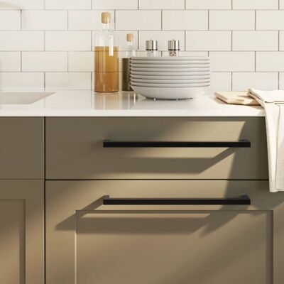 vidaXL Cabinet Handles 20 Pcs. Black 320 mm Stainless Steel vidaXL Cabinet Handles 20 Pcs. Black 320 mm Stainless Steel