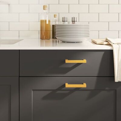 vidaXL Gold 96mm 20 pcs Cabinet Handles Modern Stainless Steel vidaXL Gold 96mm 20 pcs Cabinet Handles Modern Stainless Steel