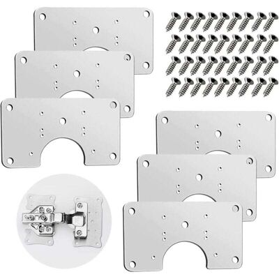 Ymyny - Cabinet Hinge Repair Brackets, Stainless Steel Hinge Repair Plate Mounting, Furniture Hinge Repair Kit mumu Ymyny - Cabinet Hinge Repair Brackets, Stainless Steel Hinge Repair Plate Mounting, Furniture Hinge Repair Kit mumu