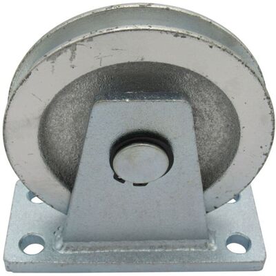 Securefix Direct - Cable Pulley Lifting Block 0.5 Ton 100MM (Vertical 7MM Wire Rope Hoist Galvanised 0.5T 500KG) Securefix Direct - Cable Pulley Lifting Block 0.5 Ton 100MM (Vertical 7MM Wire Rope Hoist Galvanised 0.5T 500KG)