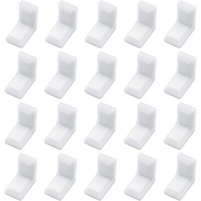 Ccykxa - 40Pcs Galvanized Steel l Shape Corner Brace with White abs Plastic Cover for Cabinet Shelf Ccykxa - 40Pcs Galvanized Steel l Shape Corner Brace with White abs Plastic Cover for Cabinet Shelf