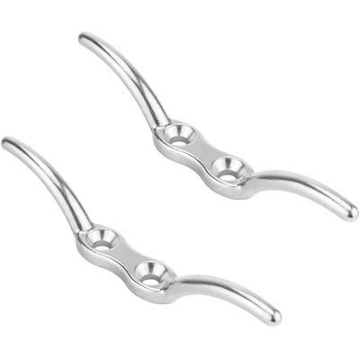 Memkey - Cleat hooks, stainless steel hooks, mast rope hooks for attaching ropes to flagpoles, boats, awnings, shutters, tarpaulins, 2 pieces Memkey - Cleat hooks, stainless steel hooks, mast rope hooks for attaching ropes to flagpoles, boats, awnings, shutters, tarpaulins, 2 pieces