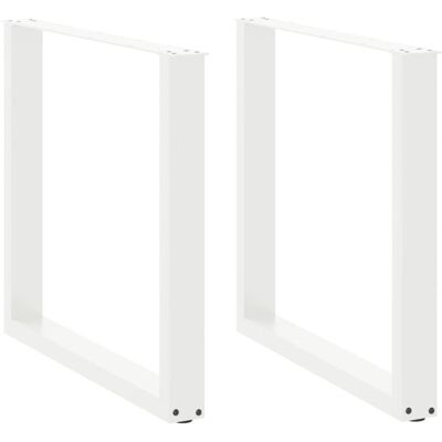 vidaXL U-Shaped Coffee Table Legs - 2 pcs White 90x(72-73) cm Steel vidaXL U-Shaped Coffee Table Legs - 2 pcs White 90x(72-73) cm Steel