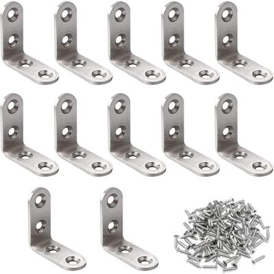 Csparkv - Stainless Steel Corner Brace, Right Angle Bracket, 90 Degree Right Angle Brackets, 12 Pieces 40x40mm Corner Connector, Corner Braces for Csparkv - Stainless Steel Corner Brace, Right Angle Bracket, 90 Degree Right Angle Brackets, 12 Pieces 40x40mm Corner Connector, Corner Braces for