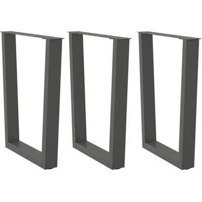Vidaxl - Dining Table Legs V-Shape 3 pcs Anthracite 70x(72-73.3) cm Steel Vidaxl - Dining Table Legs V-Shape 3 pcs Anthracite 70x(72-73.3) cm Steel