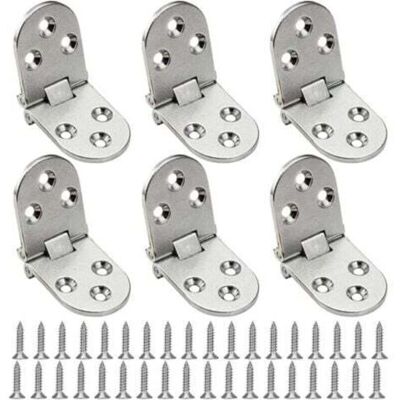 Door Hinge, 6 Pieces 180 Degree Folding Hinge, Invisible Hinge, Flat Hinge, Flip Top Hinge with Screws, for Folding Table, Cabinet, Wooden Crate, Door Hinge, 6 Pieces 180 Degree Folding Hinge, Invisible Hinge, Flat Hinge, Flip Top Hinge with Screws, for Folding Table, Cabinet, Wooden Crate,