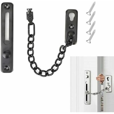 TEHTUY Door latch protection chain, anti-theft door chain, sliding chain security lock for interior house doors with screws TEHTUY Door latch protection chain, anti-theft door chain, sliding chain security lock for interior house doors with screws