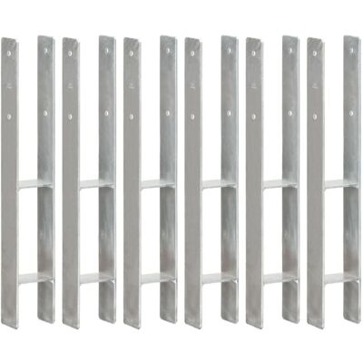 Vidaxl - Fence Anchors 6 pcs Silver 8x6x60 cm Galvanised Steel Vidaxl - Fence Anchors 6 pcs Silver 8x6x60 cm Galvanised Steel