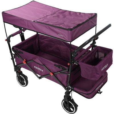 Folding/foldable wagon FX-CT850 Purple - Fuxtec Folding/foldable wagon FX-CT850 Purple - Fuxtec