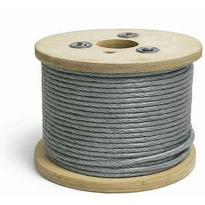 SECUREFIX DIRECT Galvanised Steel Wire Rope 7X7 2MM - Coated to 3MM 100M Reel (Clear PVC Plastic Coated Metal Cable) SECUREFIX DIRECT Galvanised Steel Wire Rope 7X7 2MM - Coated to 3MM 100M Reel (Clear PVC Plastic Coated Metal Cable)
