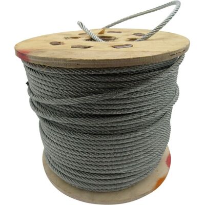 Securefix Direct - Galvanised Steel Wire Rope Cable 2.5MM 6x7 (100M Reel 6 x 7 Rigging Marine) Securefix Direct - Galvanised Steel Wire Rope Cable 2.5MM 6x7 (100M Reel 6 x 7 Rigging Marine)