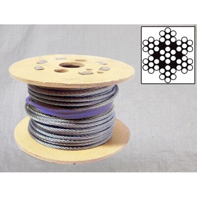 Securefix Direct - 3mm 7x7 - galvanised - 100m reel - wire rope Securefix Direct - 3mm 7x7 - galvanised - 100m reel - wire rope