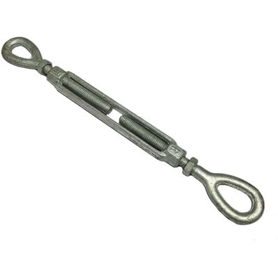 Securefix Direct - Galvanised Turnbuckle Open Body Straining Screw Eye Eye (us Spec Wire Tensioner) 3/4' x 6' Securefix Direct - Galvanised Turnbuckle Open Body Straining Screw Eye Eye (us Spec Wire Tensioner) 3/4' x 6'