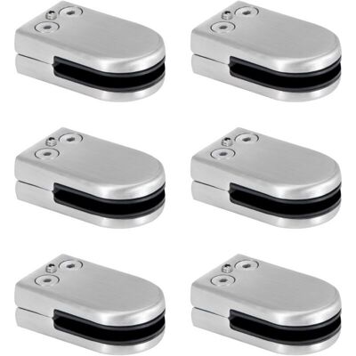 Odipie - Glass Clamp, Stainless Steel Glass Clamp, 6-8 mm, Glass Clamp Brackets, Adjustable Glass Clamp, Flat Back, Connection for Balustrade Stair Odipie - Glass Clamp, Stainless Steel Glass Clamp, 6-8 mm, Glass Clamp Brackets, Adjustable Glass Clamp, Flat Back, Connection for Balustrade Stair