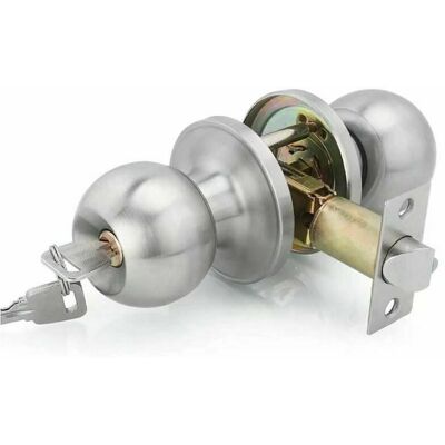 Heguyey - Guazhuni Door Handle, Round Knob Lock Door Lock, Key Lock, Latch Size 70mm Heguyey - Guazhuni Door Handle, Round Knob Lock Door Lock, Key Lock, Latch Size 70mm