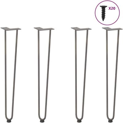 Hairpin legs for console tables for Console Table 4 pcs Natural Steel 72 cm Solid Steel Vidaxl Hairpin legs for console tables for Console Table 4 pcs Natural Steel 72 cm Solid Steel Vidaxl