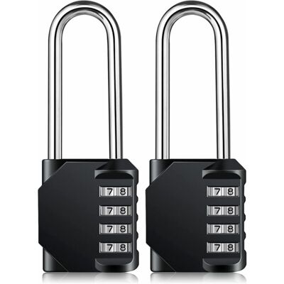 Memkey - Heavy Duty Combination Lock - Weatherproof Padlock, Resettable Lock, 2.5' Long 4-Digit Zinc Alloy Shackle, 2 Pack Memkey - Heavy Duty Combination Lock - Weatherproof Padlock, Resettable Lock, 2.5' Long 4-Digit Zinc Alloy Shackle, 2 Pack