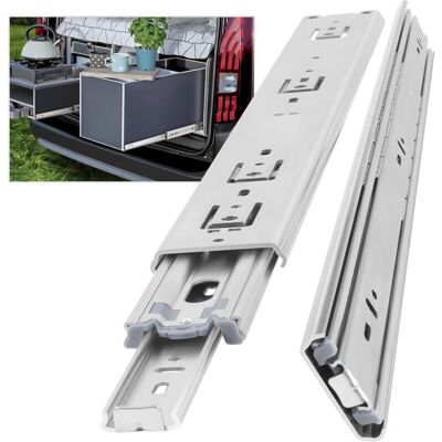 Tinor - Heavy Duty Drawer Slide, Load Capacity up to 68KG, Without Lock, Extension 550mm, 1 Pair (2pcs) Tinor - Heavy Duty Drawer Slide, Load Capacity up to 68KG, Without Lock, Extension 550mm, 1 Pair (2pcs)