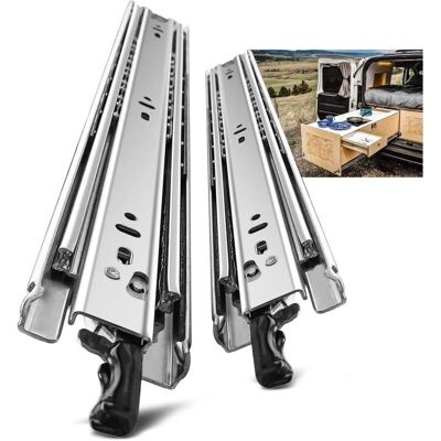 BEIJIYI Heavy Duty Drawer Slides, Load Capacity Up to 68kg, Lockable, 400mm Extension, 1 Pair (2 Pcs) BEIJIYI Heavy Duty Drawer Slides, Load Capacity Up to 68kg, Lockable, 400mm Extension, 1 Pair (2 Pcs)
