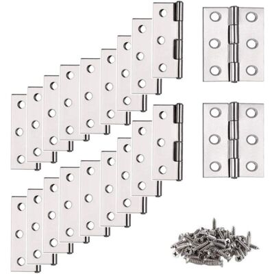 LINGHHANG Hinge, Stainless Steel Hinge, 20 pcs Small Hinge, Hinge, Flat Hinge, Hinge for Home Furniture Hardware Cabinet Guard Door Pull LINGHHANG Hinge, Stainless Steel Hinge, 20 pcs Small Hinge, Hinge, Flat Hinge, Hinge for Home Furniture Hardware Cabinet Guard Door Pull