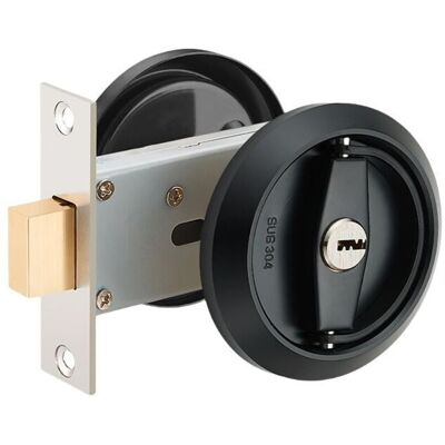 TEHTUY Invisible door lock, double hook anti-theft lock, 304 stainless steel door lock - Black TEHTUY Invisible door lock, double hook anti-theft lock, 304 stainless steel door lock - Black