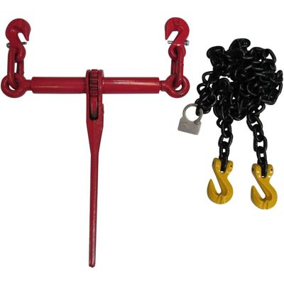 Securefix Direct - Lever Ratchet Chain Loadbinder Kit 8MM 6M Grab Hook Securefix Direct - Lever Ratchet Chain Loadbinder Kit 8MM 6M Grab Hook