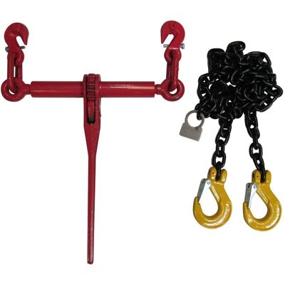Securefix Direct - Lever Ratchet Chain Loadbinder Kit 8MM 6M Sling Hook Securefix Direct - Lever Ratchet Chain Loadbinder Kit 8MM 6M Sling Hook
