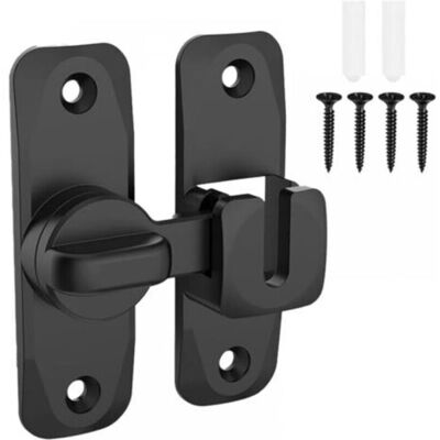 MCBOSON Lock for interior sliding door, 90° Flip door hook latch, Anti-theft hasp latch door locks MCBOSON Lock for interior sliding door, 90° Flip door hook latch, Anti-theft hasp latch door locks