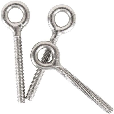 BEIJIYI M10 304 Stainless Steel Closed Spiral Screw Threaded Rod Bolt 5pcs BEIJIYI M10 304 Stainless Steel Closed Spiral Screw Threaded Rod Bolt 5pcs