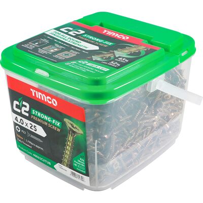 TIMCO - C2 Strong-Fix - Gold - Countersunk - Woodscrews TIMCO - C2 Strong-Fix - Gold - Countersunk - Woodscrews