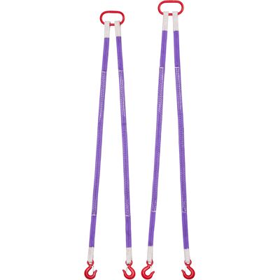 Vevor Lifting Sling Straps, 2pcs Two-leg Polyester Bridle Sling With Hooks, 2 Ton Capacity, 5ft Heavy Duty Rigging Strap, Thickened & Wear-resistant Webbing Slings For Engines Cranes Hoists Truck Vevor Lifting Sling Straps, 2pcs Two-leg Polyester Bridle Sling With Hooks, 2 Ton Capacity, 5ft Heavy Duty Rigging Strap, Thickened & Wear-resistant Webbing Slings For Engines Cranes Hoists Truck