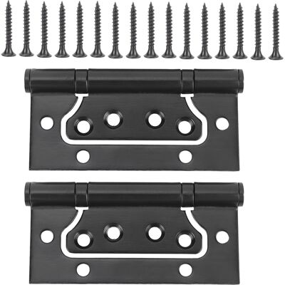 STUNACY 304 Stainless Steel Door Hinge Concealed Butt Hinge Black Furniture Hardware Cabinet Accessories STUNACY 304 Stainless Steel Door Hinge Concealed Butt Hinge Black Furniture Hardware Cabinet Accessories