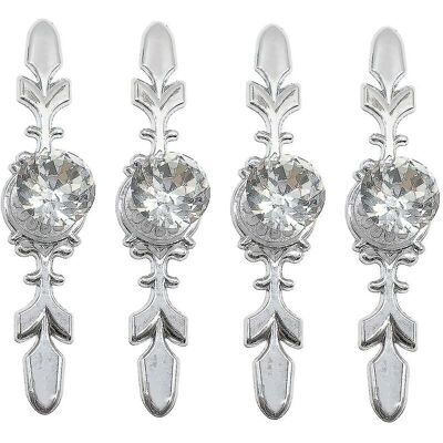 SIOKS Set Of 4 Crystal Door Knobs, Cabinet Knobs, Diamond Crystal Drawer Handle, Cupboard Door Knob, Furniture Hardware (170 Mm) SIOKS Set Of 4 Crystal Door Knobs, Cabinet Knobs, Diamond Crystal Drawer Handle, Cupboard Door Knob, Furniture Hardware (170 Mm)
