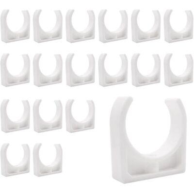 BEIJIYI Plastic Pipe Clamps, 18 Pcs U-Shaped PPR Pipe Brackets for Plumbing and Piping, Screws Not Included (Inner Diameter 40mm) BEIJIYI Plastic Pipe Clamps, 18 Pcs U-Shaped PPR Pipe Brackets for Plumbing and Piping, Screws Not Included (Inner Diameter 40mm)